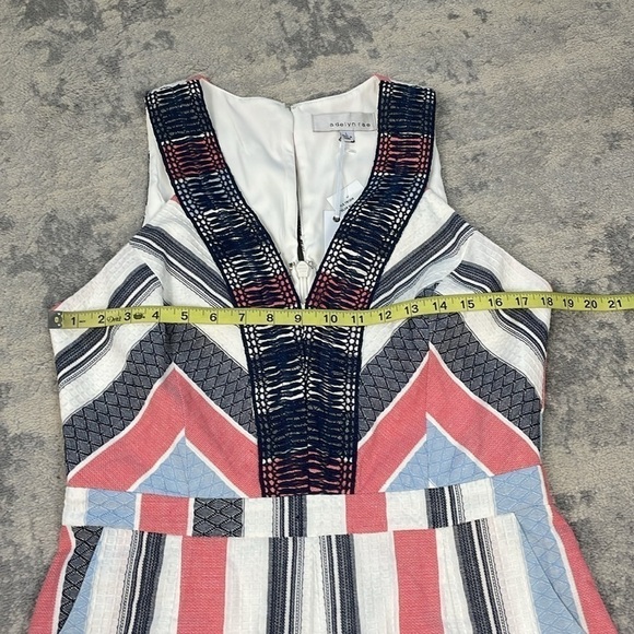 NWT Adelyn Rae Striped Cotton Summer Romper Casual Vacation Sz L - Picture 8 of 11